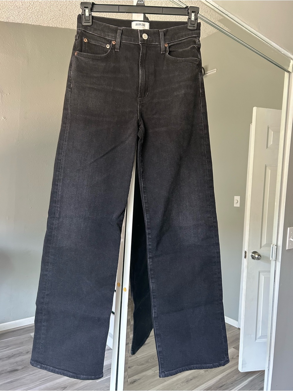 Agolde Black Women's Straight Leg Jeans
